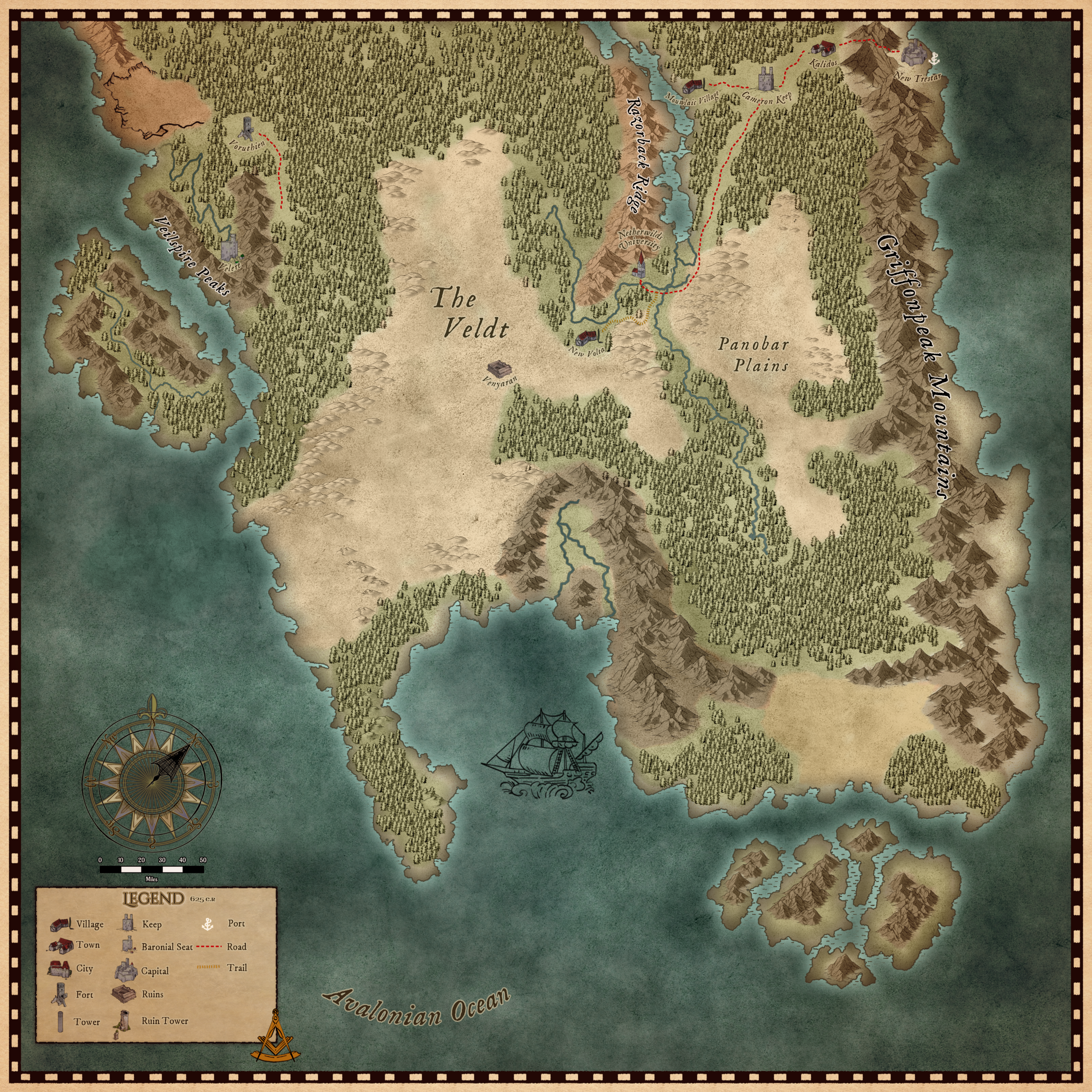 Map of the Fantasy Land